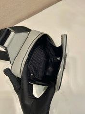 CHEST BAG 20 IN ECHO GRAY SAFFIANO LEATHER