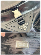 CROSSBODY BAG 29 IN BLACK OIL WAX LAMBSKIN