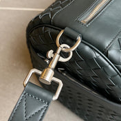 INTRECCIATO 62 CABIN DUFFLE IN BLACK FOREST CALFSKIN