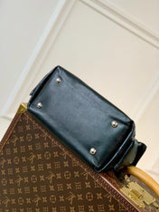 CARRYALL CARGO VIBE PM 33.5 IN BLACK LAMBSKIN BROWN MONOGRAM TAG