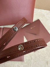 EXTRA POCKET BACKPACK L23.5 IN BRONZE BROWN CALFSKIN WITH SILVER HARDWARE