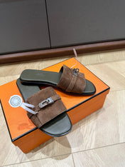 GABRIEL SANDAL LIGHT BROWN SUEDE