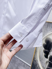LV BASIC LONG-SLEEVED SHIRT WHITE COTTON 238818