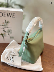 LOE LUNA HOBO 20 BAG IN GREEN MINT CALFSKIN
