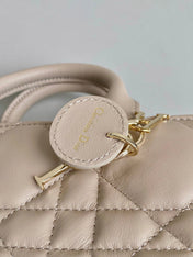 MINI BOOK TOTE 21 BEIGE CREAM MACCROCANNAGE CALFSKIN