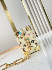 MINI SOFT TRUNK 18 IN VANILLA MONOGRAM CRAGGY CANVAS GOLD CHAIN