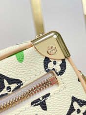 MINI SOFT TRUNK 18 IN VANILLA MONOGRAM CRAGGY CANVAS GOLD CHAIN