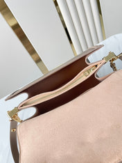 DAUPHINE MM 25 IN MEDIUM BROWN EPI GRAINED CALFSKIN GOLD HARDWARE
