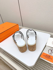 ISABELLA 30 SANDAL IN WHITE CALFSKIN