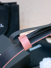 CHANEL 26S BELT 20 MM IN LIGHT PINK CALFSKIN 655208