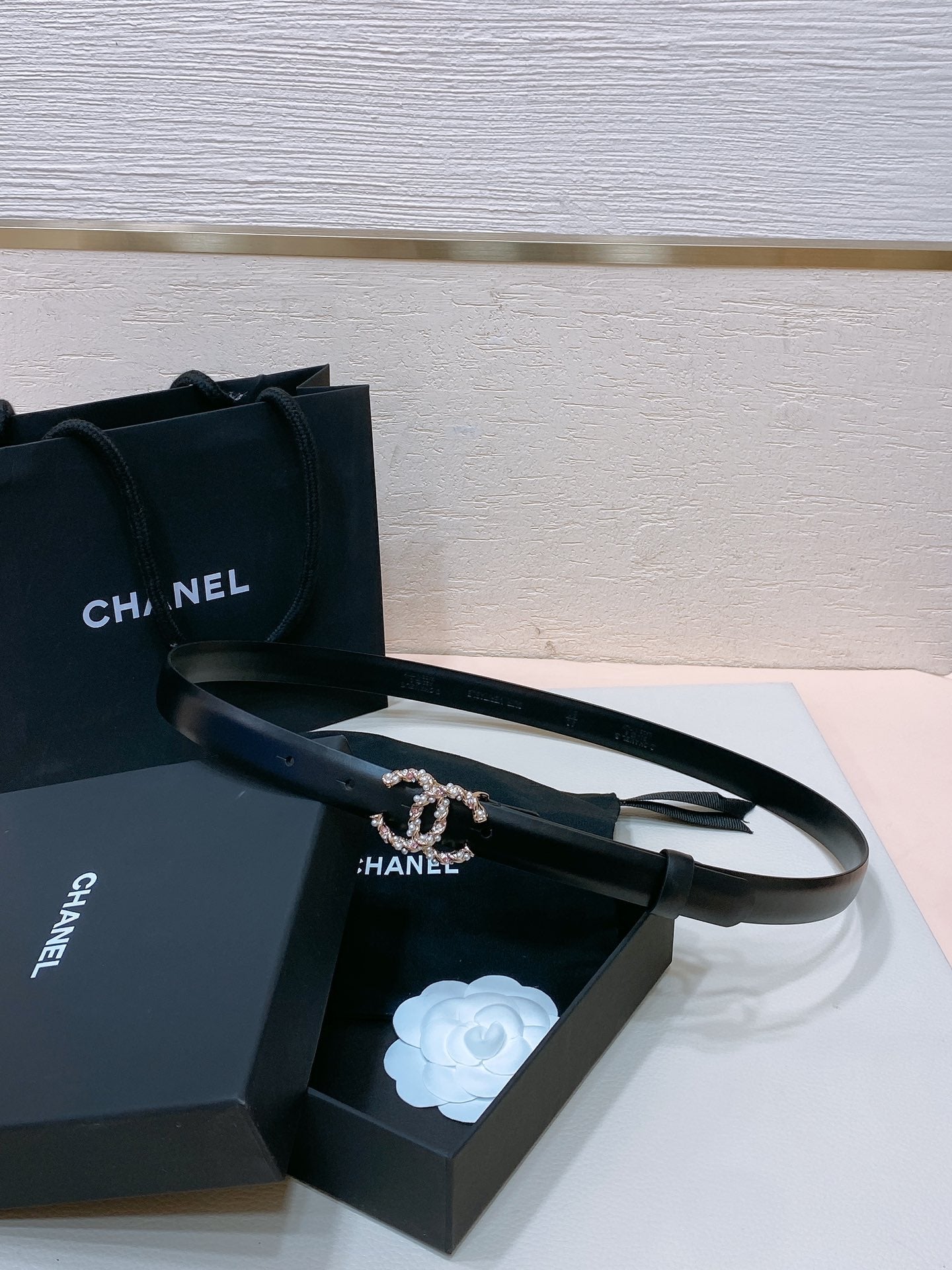CHANEL 26S BELT 20 MM IN BLACK CALFSKIN 655210