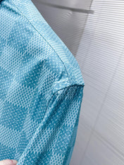LV BLUE DAMIER LONG-SLEEVED SHIRT 238816