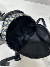 DIOR 26S TRAVEK BACKPACK 23 IN BLUE OBLIQUE JACQUARD