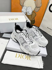 CD CHRONO SNEAKERS IN WHITE AND BLACK MESH