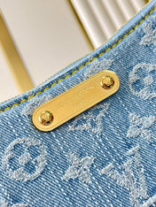 LIV POCHETTE 24 IN BLUE MONOGRAM DENIM GOLD HARDWARE