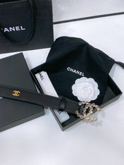 CHANEL 26S BELT 30 MM IN BLACK CALFSKIN 670900