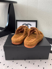 CC DAD SANDAL MULE IN BRONZE BROWN LAMB FUR