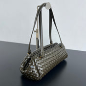 SHOULDER BAG 37 IN KELP LAMBSKIN