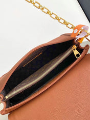 DAUPHINE SOFT MM 24 IN COGNAC CALFSKIN GOLD HARDWARE