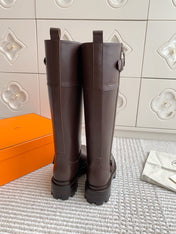 JAIME BOOT IN CHOCOLATE BROWN CALFSKIN