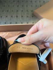 MIUMIU 26S PENNY LOAFERS IN BLACK SHINY CALFSKIN