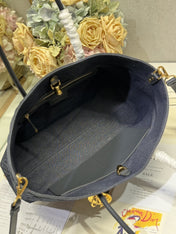 MEDIUM 37 TOUJOURS BAG IN BLACK CANNAGE DENIM
