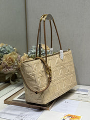 LARGE 41 TOUJOURS BAG IN BISQUE BEIGE CANNAGE RAFFIA