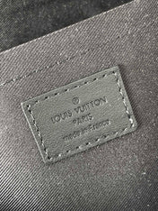 PULSE MESSENGER 26 IN GUN METAL MONOGRAM ECLIPSE COATED CANVAS