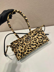 TOP HANDLE BAG 32 IN LEOPARD PRINT LEATHER
