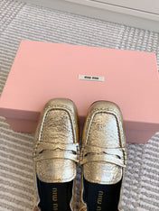 NAPPA LOAFERS IN GOLD METALLIC LAMBSKIN
