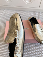 NAPPA LOAFERS IN GOLD METALLIC LAMBSKIN