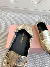 NAPPA LOAFERS IN GOLD METALLIC LAMBSKIN