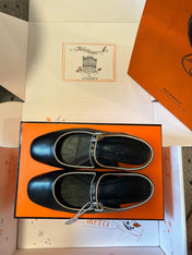 KLEO SLINGBACK IN BLACK CALFSKIN