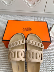 HM 26S EXTRA SANDAL IN BEIGE CALFSKIN AND SUEDE