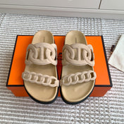 HM 26S EXTRA SANDAL IN BEIGE CALFSKIN AND SUEDE