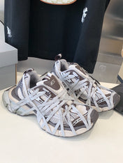 3XL EXTREME LACE SNEAKER BROWN MIX DUST WHITE AND SILVER