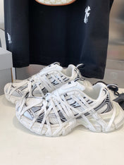 3XL EXTREME LACE SNEAKER WHITE AND SILVER
