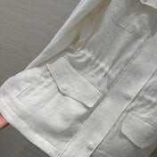 LP CLASSIC STAND-COLLAR LINEN JACKET 265165