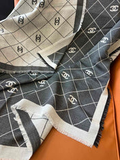 CHANEL 25S SCARF 140 IN WOOL SILK 700810