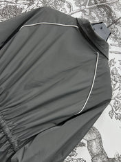 MIU 25S HOODED JACKET GREY IN NYLON 263119