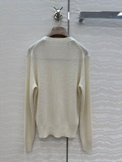 LP CREAM V-NECK KNIT CARDIGAN