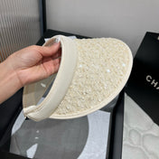 CC SUN HAT MODEL IVORY WITH SEQUINS 673927