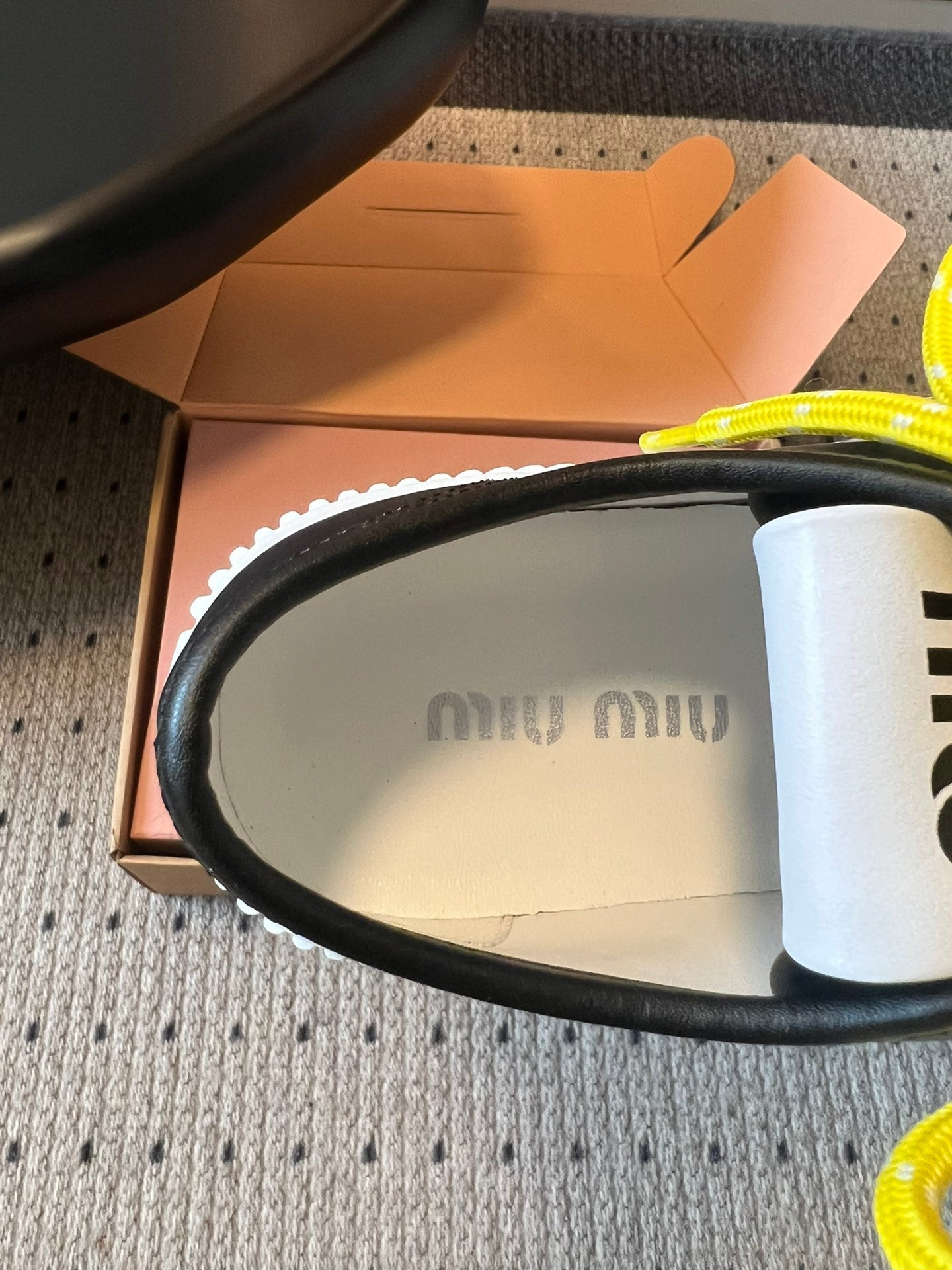 MIUMIU 26S SNEAKERS 50MM IN BLACK CALFSKIN