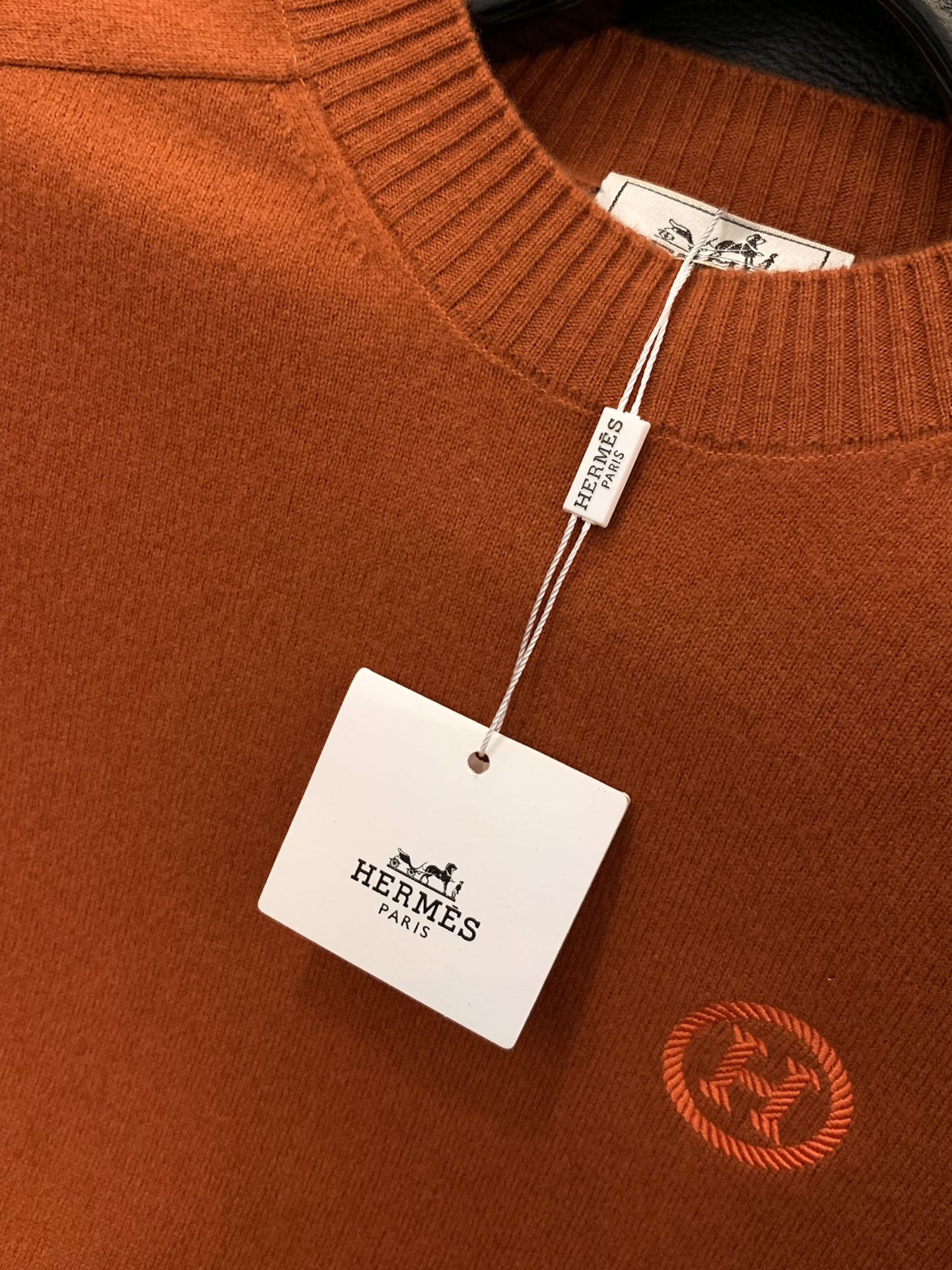 HERMES 25S LONG-SLEEVE KNITTED CREW NECK SWEATER 178