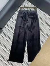 CHANEL 25S STRAIGHT-LEG VELVET PANTS 445