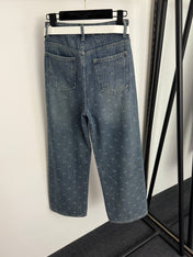 CHANEL 25S HIGH-WAISTED FLEECE-LINED JEANS 563