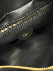 DIOR 26S CANNAGE GRANVILLE BAG 34 IN BLACK SUEDE