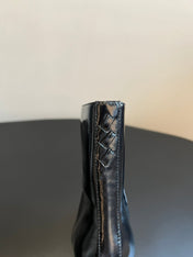 BOTTEGA VENETA 26S POINTED-TOE BOOTS 50 MM IN BLACK CALFSKIN