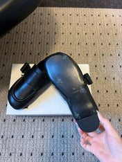 LOEWE 26S TOGGLE LOAFER 20MM IN BLACK SHINY CALFSKIN
