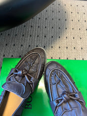 BOTTEGA VENETA 26S LOAFERS IN CHOCOLATE BROWN LAMBSKIN